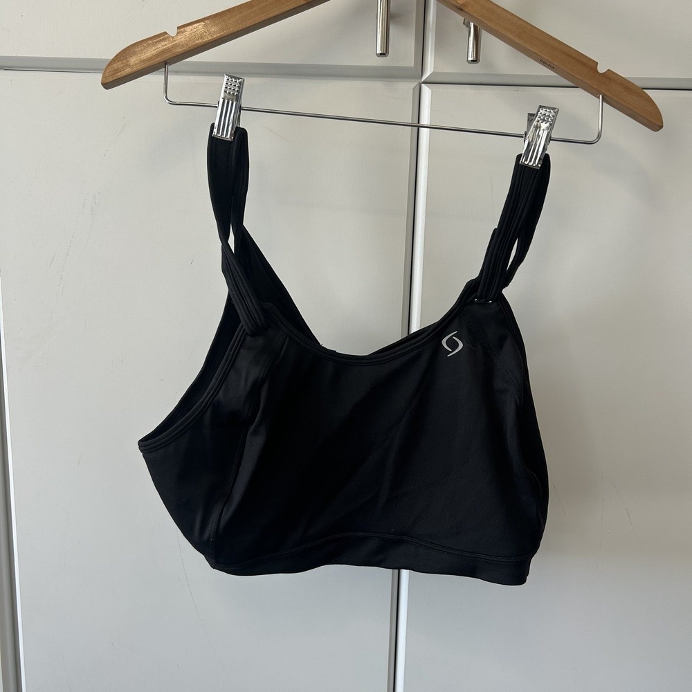 Moving Comfort Womens Sports Bra Black 40D Style 350003 High Impact Activewear